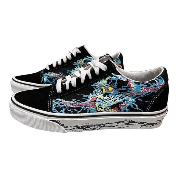 Vans Old Skool Women’s 6.5 Zap Low Glow in the Dark Skull x House of Terror - Picture 6 of 9